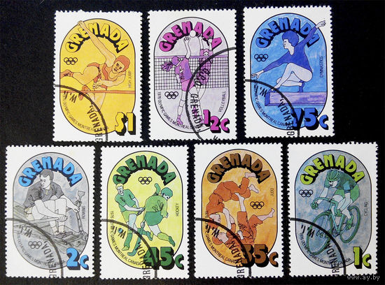 Гренада 1976 г. Олимпиада. Монреаль. Канада. Спорт, полная серия из 7 марок #0046-С1P9