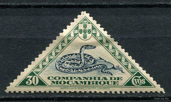 Португальские колонии - Мозамбик (Comp de Mocambique) - 1937 - Фауна. Змея 30С - [Mi.206] - 1 марка. MH.  (LOT EW41)-T10P22