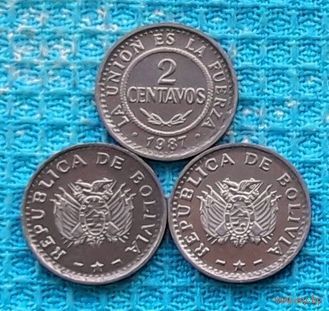 Боливия 2 центаво (центов). UNC.