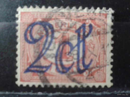 Нидерланды 1923 Надпечатка 2с на 1с