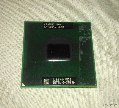 Процессор Intel Celeron 540 Socket P (478 и 479) для ноутбука (1.86 GHz, частота шины: 533 MHz, кэш L2: 1Mb)