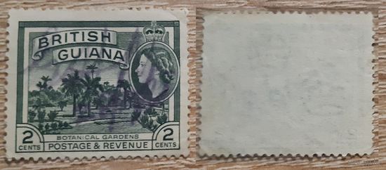 Британские колонии. Гвиана 1954 Королева Елизавета II и местные мотивы.2С