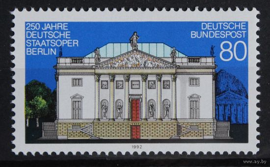 250 лет Государственной опере в Берлине, Германия, 1992 год, 1 марка
