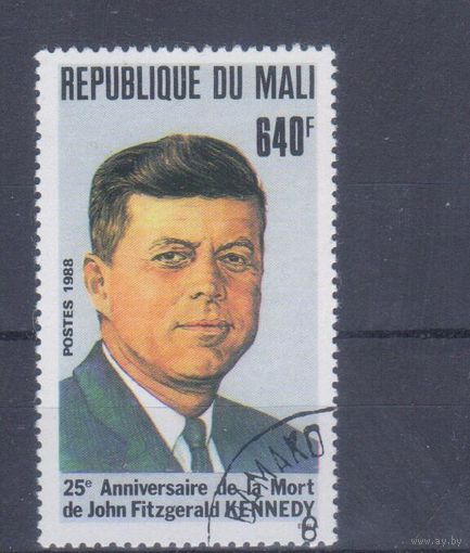 [981] Мали 1988. Политика.Кеннеди. Одиночный выпуск.Гашеная марка.