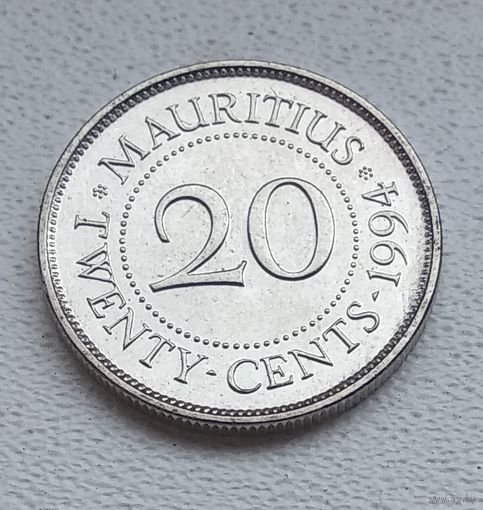 Маврикий 20 центов, 1994 7-1-9