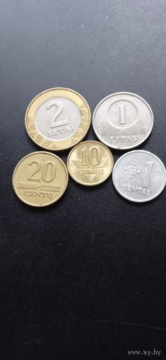 Литва 5 монет одним лотом