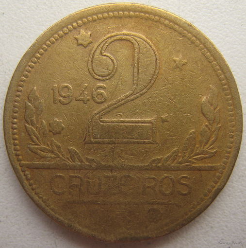 Бразилия 2 крузейро 1946 г. (u)