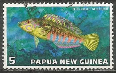 Папуа Новая Гвинея. Рыбы. Тамарин узорчатый. 1976г. Mi#315.