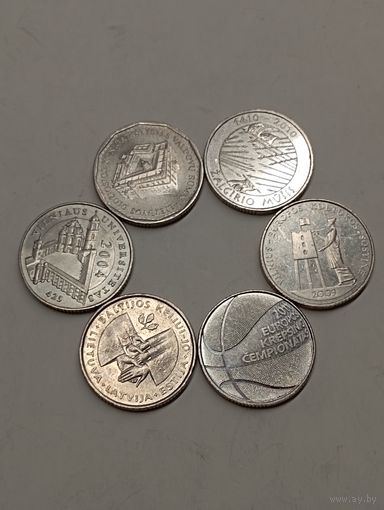 1 Лит набор из 6 монет без повторов