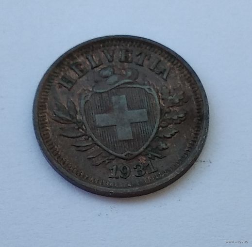 Швейцария 1 раппен, 1931 7-5-9