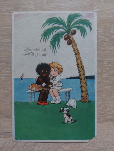 1920е. Европа. Чистая открытка. Антикварная открытка.