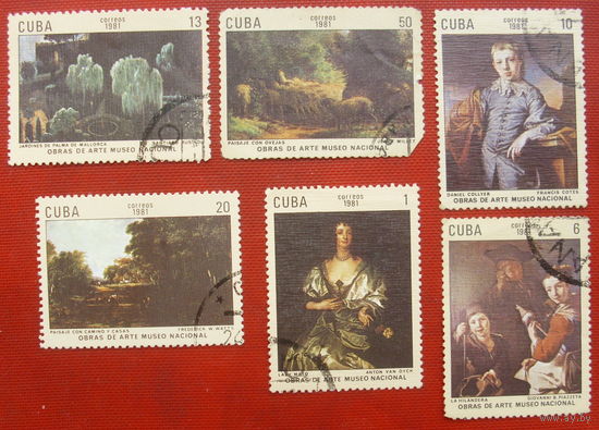 Куба. Живопись. ( 6 марок ) 1981 года. 4-10.
