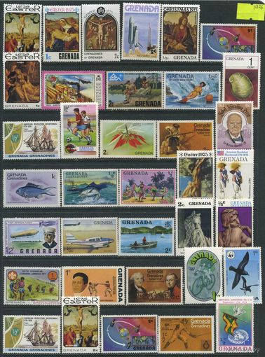 Сток чистых марок -Гренада -124 марки
