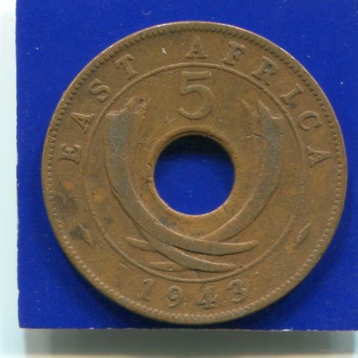 Британская Восточная Африка 5 центов 1943