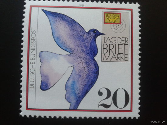 ФРГ 1988 День марки, голубь** Михель-0,8 евро