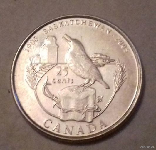25 центов, Канада 2005 Р, 100 лет чему-то там