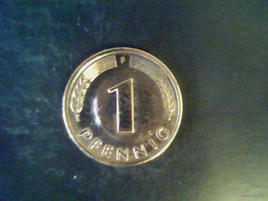 Монеты.Германия. 1 Пфеннинг 1991.
