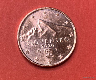 Словакия, 1 евроцент 2020г.