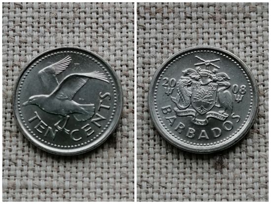 Барбадос 10 центов 2008