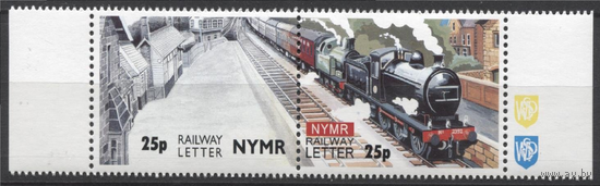 Великобритания (NYMR) 1998 год. Железная дорога в Норт-Йоркшире. Поезд. Паровоз. Локомотив.**