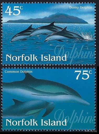 1997 Остров Норфолк 632-633 Морская фауна - Дельфины