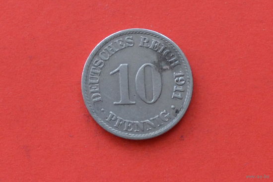 Германия 10 пфеннигов 1911