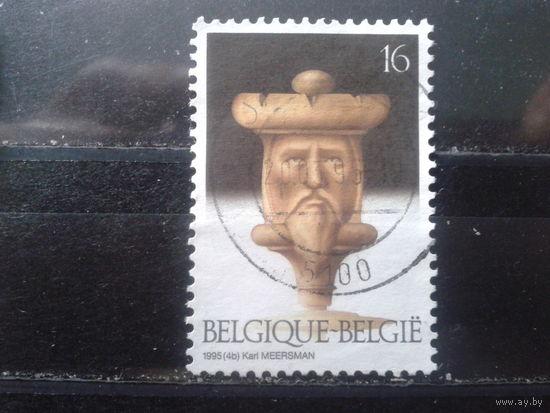 Бельгия 1995 Бюст средневекового короля, деревянная скульптура