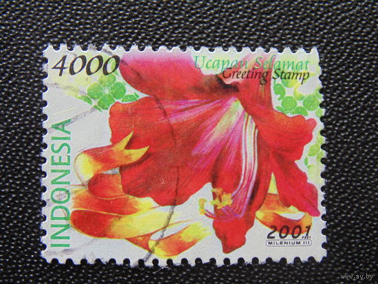 Индонезия 2001 г. Цветы.