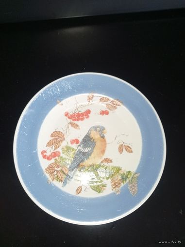 Тарелка СССР, тарелка со снегирем