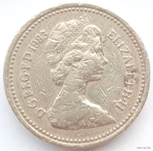 Великобритания 1 фунт, 1983 (4-2-8)