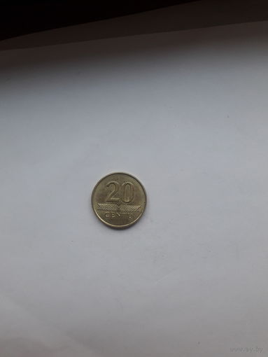 Литва 20 центов 2010