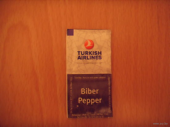 Пакетик с сахаром от авиакомпании Турецкие авиалинии
