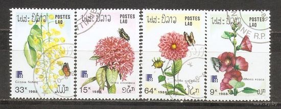 КГ Лаос 1988 Цветы