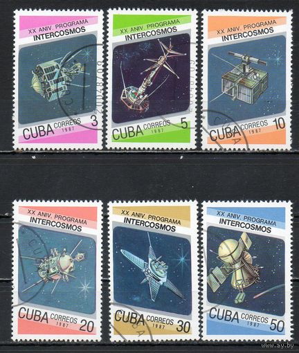 Космос Куба 1987 год серия из 6 марок