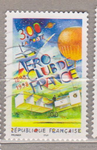 Авиация самолеты воздушный шар космос  Франция 1998 год лот 1