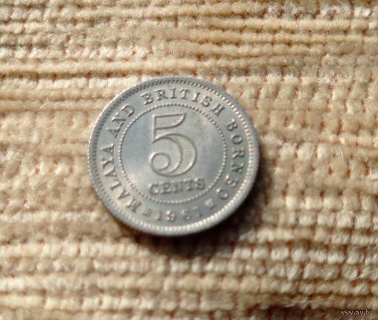 Werty71 Малайя и Британское Борнео 5 центов 1961