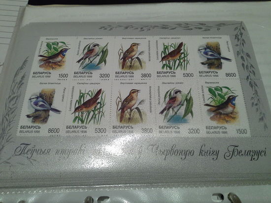 Беларусь 1998 мл фауна птицы