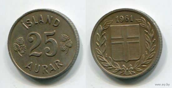 Исландия. 25 эйре (1961)