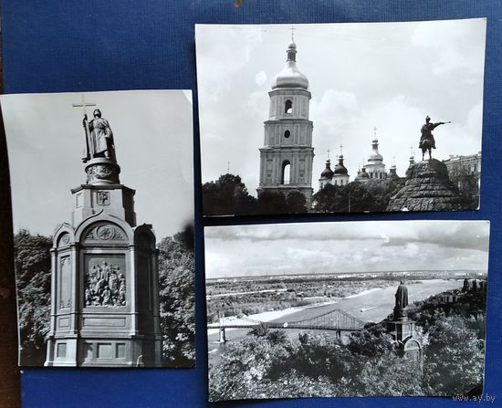 3 фото города Киев. 1970-80-е. 11х17 см. Цена за все