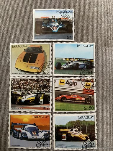Парагвай 1982. Гоночные автомобили. Полная серия