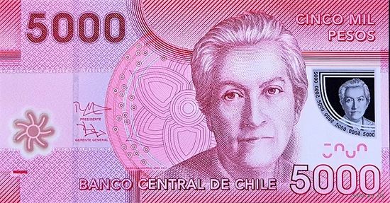 Чили 5000 песо образца 2016 года UNC p163