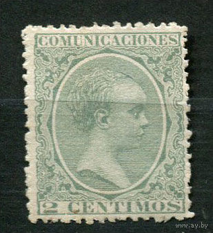 Испания (Королевство) - 1889 - Король Испании Альфонсо XIII - 2C - [Mi.189] - 1 марка. Чистая без клея.  (Лот 106Q)