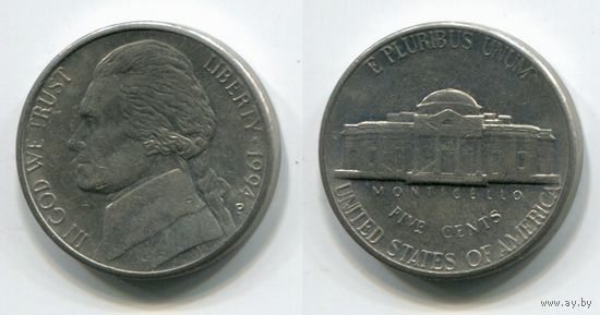 США. 5 центов (1994, буква P)
