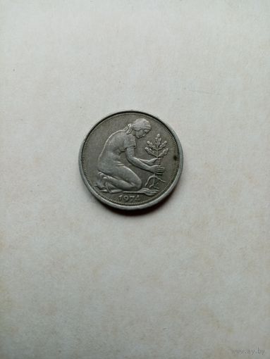 Монета 50 PFENNIG 1974 (F)
