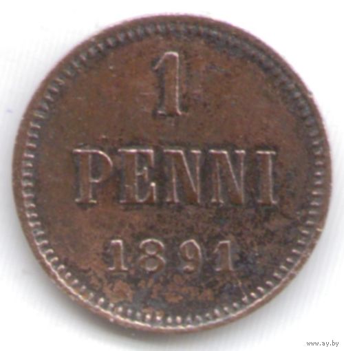 1 пенни 1891 год _состояние XF