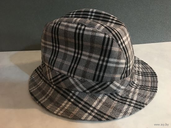 Шляпа стильная в клетку р 55 Корея Шерсть
