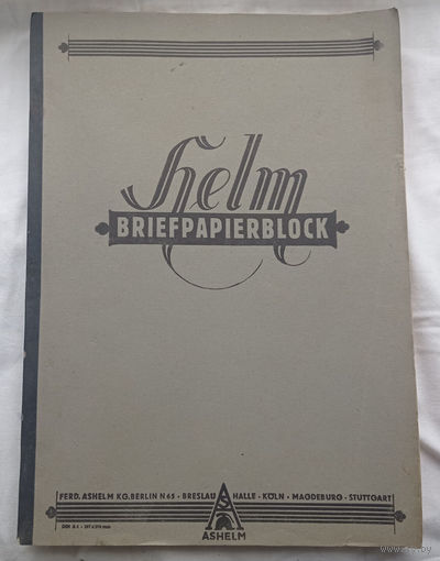 Тетрадь Ferdinand Ashelm KG Papierverarbeitungswerk Berlin 40 годы Германия ОБМЕН!