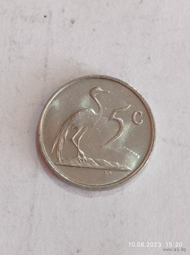 ЮАР 5 центов 1988 года .