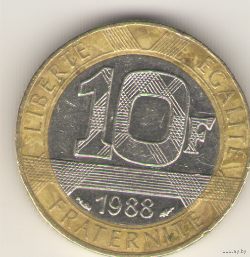 10 франков 1988 г.