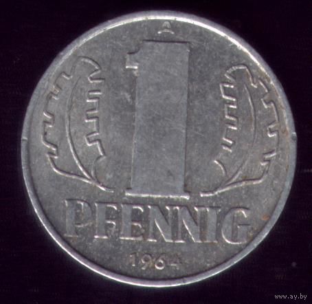 1 пфенниг 1964 год ГДР 20